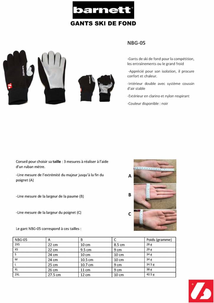 Gants de ski discount de fond tres chaud